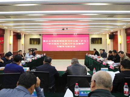 澧水公司党组中心组（扩大）专题学习党的十九届六中全会精神