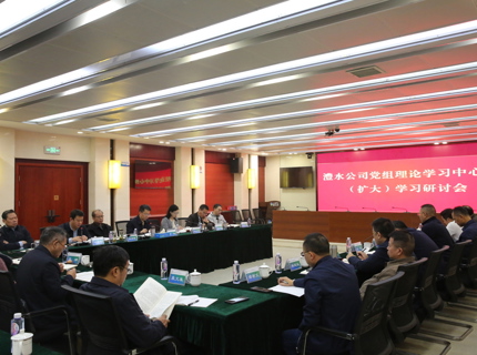 澧水公司党组理论学习中心组专题学习《习近平关于治水论述摘编》