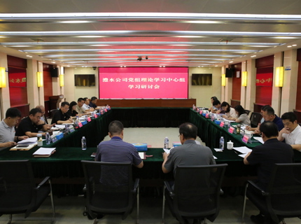 公司党组理论学习中心组专题学习研讨《中共中央办公厅 国务院办公厅关于全面推进江河保护治理的意见》